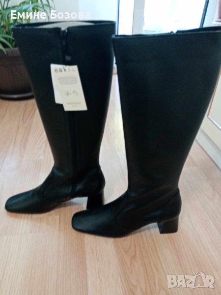 Нови черни ботуши №39, снимка 1