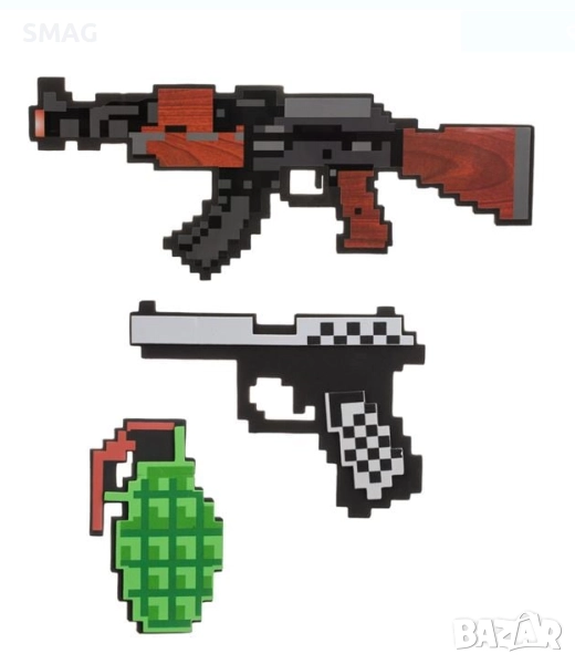 Комплект играчки оръжия Minecraft от екструдирана пяна – 3 бр._1247511, снимка 1