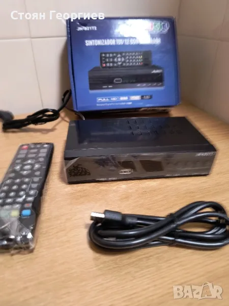 Тунер с дистанционно управление, Opticum, Пластмаса, DVB-T2 H.265 HEVC, Full HD, Черен, снимка 1