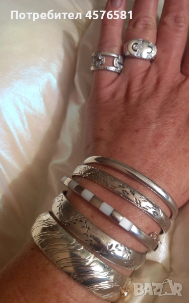 гривни сребро и пръстени Bulgari, снимка 1