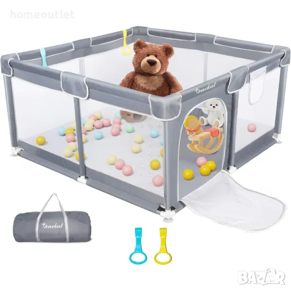 ПРОМОЦИЯ Текстилна детска кошара за игра, с подложка TENCKAT X001TZUW3N, снимка 1