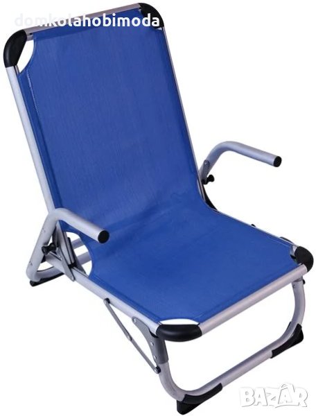 Алуминиев Сгъваем Плажен стол 66x55x71 см , снимка 1