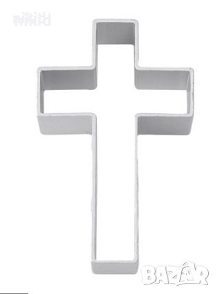 прав кръст метална форма резец за тесто сладки питка пити бисквитки фондан кръщене, снимка 1