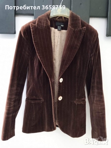 H&M кадифено сако, XS, ново, снимка 1