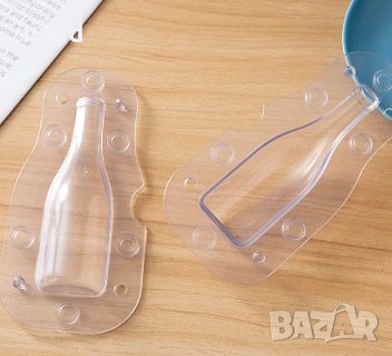 3D  шише бутилка Поликарбонатна отливка калъп молд за шоколад Шоколадова черупка торта украса, снимка 1