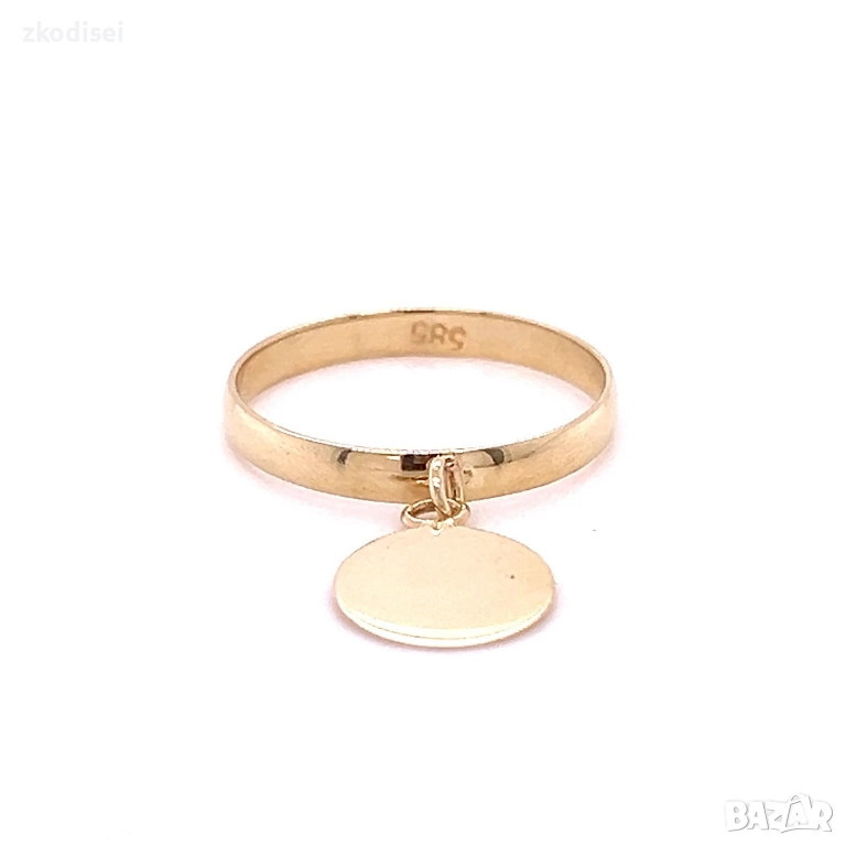 Златен дамски пръстен 1,75гр. размер:57 14кр. проба:585 модел:36345-6, снимка 1