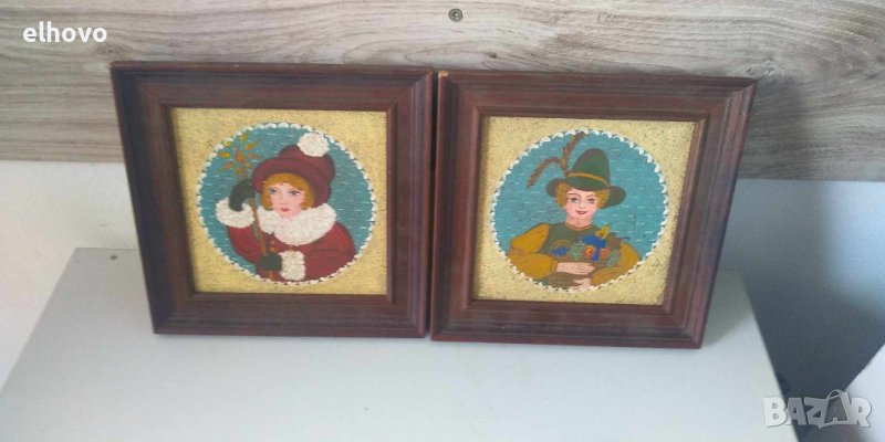 Картини в дървена рамка 16x16см, снимка 1