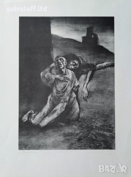 Картина, "Грешници", проф. Ст. Стоянов-Течи, 2002 г., снимка 1