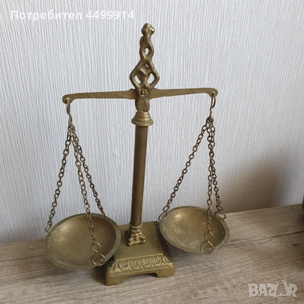 Винтидж бронзова везна, снимка 1