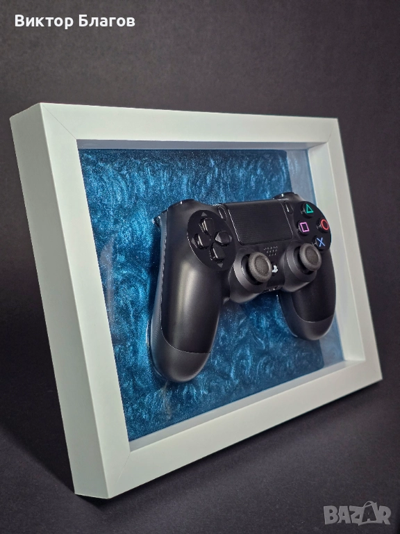 Dualshock 4 контролер в рамка с епоксидна смола, снимка 1