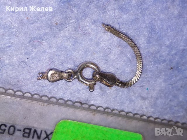 СТАРА СРЕБЪРНА ИТАЛИАНСКА ЗАКОПЧАЛКА КАРАБИНКА За КОЛИЕ ГРИВНА СИНДЖИРЧЕ СРЕБРО 925 ПРОБА 38225, снимка 3 - Бижутерийни комплекти - 40940779