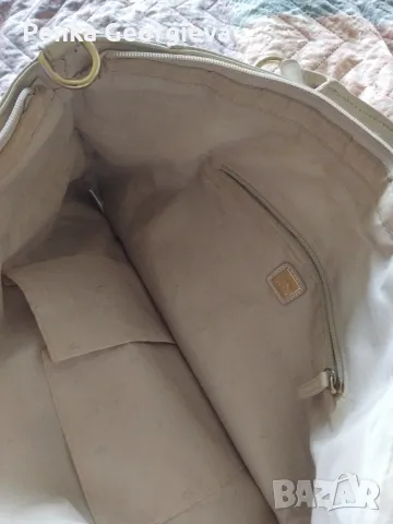 Бежово вис-34,шир-34,дъно-15 см- нова, снимка 4 - Чанти - 49712500