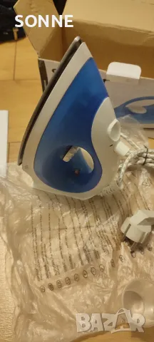 Парна ютия Sapir 1200W, струя пара, термостат, синя, снимка 12 - Ютии - 48435246