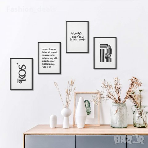 4 броя рамки стойки с постери за снимки картини Декорация на стая стена , снимка 4 - Други - 33783581