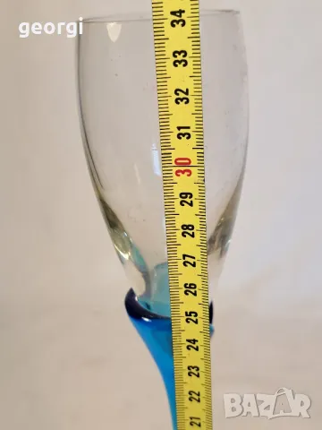 стъклена чаша лале за шампанско 23/1, снимка 4 - Чаши - 49302723
