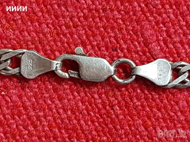 Сребърен ланец колие звезда, снимка 4 - Колиета, медальони, синджири - 53846833