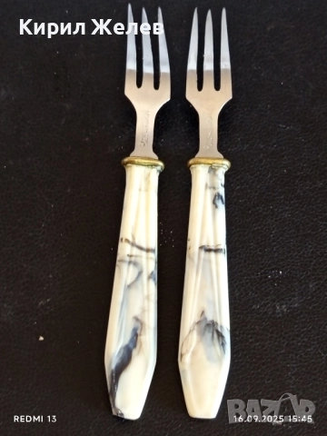 Две ретро вилички за десерт СССР Тбилиси за КОЛЕКЦИЯ 50640, снимка 5 - Други ценни предмети - 51733906