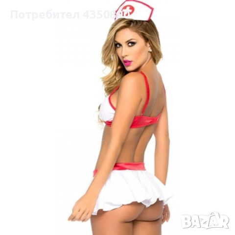 Еротично бельо секси костюм на медицинска сестра - Код: К1270, снимка 6 - Бельо - 52000361