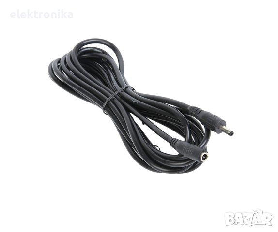 Удължител на захранването за камери за Видеонаблюдение 5метра Кабел
