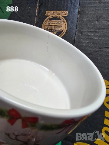 коледна порцеланова купа, снимка 3 - Аксесоари за кухня - 52800439