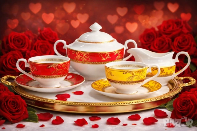 ПРОМОЦИЯ на Чаши с чинийки с  цветя от костен порцелан , снимка 10 - Подаръци за жени - 27210077