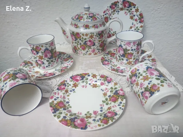James Sadler Olde Chintz Чайник, чаши и чинийки