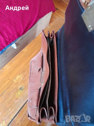 Стара кожена чанта #5, снимка 7 - Антикварни и старинни предмети - 34518299
