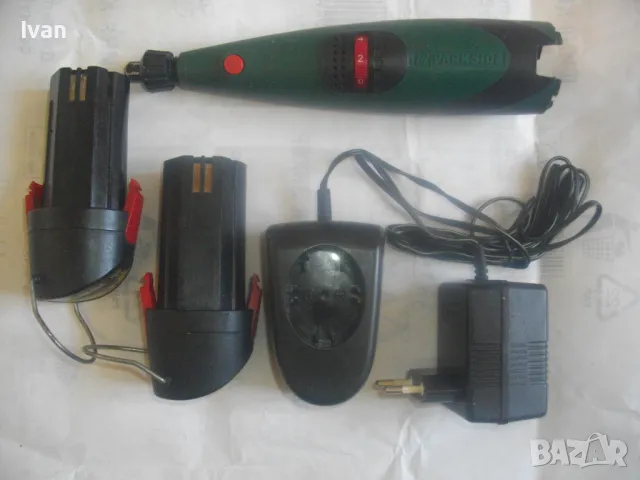 9,6V Parkside НЕМСКА АКУМУЛАТОРНА МИНИ ДРЕЛКА ШЛИФОВАЛКА С 2 БАТЕРИИ И ЗАРЯДНО, снимка 3 - Други инструменти - 50414918