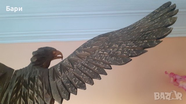 Голям дървен орел - ръчна изработка от Русия/СССР, снимка 6 - Други ценни предмети - 41589620