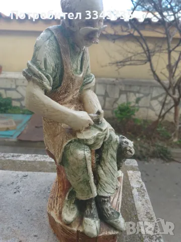 Красива масивна статуетка Обущаря със котката CAPODIMONTE., снимка 7 - Статуетки - 49565520