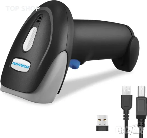 Безжичен  баркод скенер 2D IMHORESE 8300BT, снимка 4 - Оборудване за магазин - 48483653
