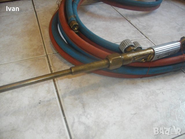 ОКСИЖННА АЦЕТИЛЕНОВА ГОРЕЛКА 52 см PREGO СТАРО КАЧЕСТВО С МАРКУЧИ 2Х10м, снимка 3 - Други инструменти - 41881278