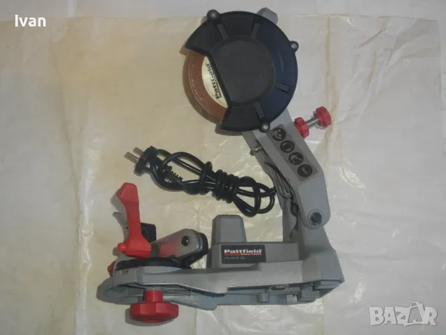85W Ф108мм Немска оригинална ЕЛЕКТРИЧЕСКА МАШИНА ТОЧЕНЕ ЗАТОЧВАНЕ ВЕРИГИ Почти нова Pattfield PE-SKS, снимка 3 - Други инструменти - 47691139