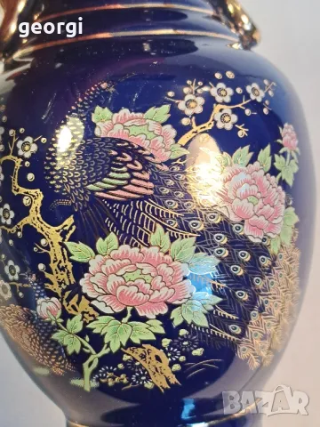 порцеланова ваза кобалтов порцелан  21/3, снимка 3 - Вази - 49175947