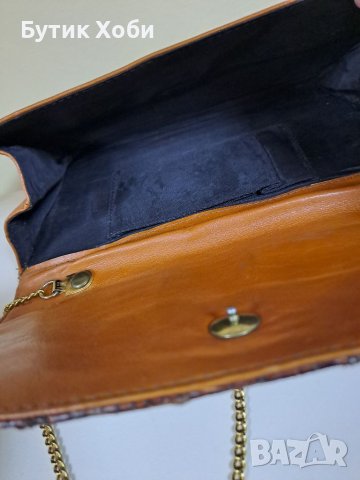 Чанта- клъч от змийска кожа, снимка 5 - Антикварни и старинни предмети - 40335422