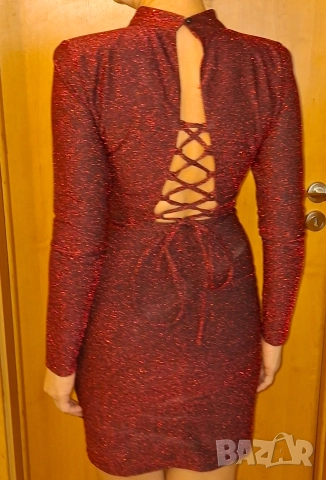 Официална рокля бордо , снимка 3 - Рокли - 41938322