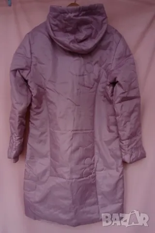 Дълго дамско шушляково зимно яке с качулка., снимка 5 - Якета - 48521533