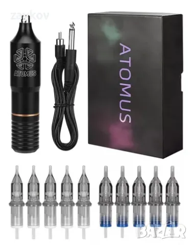 Черна писалка за татуировки Atomus 10200rmp