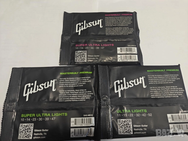 GIBSON-струни за акустична китара, снимка 2 - Китари - 52155796