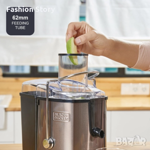 Сокоизстисквачка - Black+Decker, Juice Extractor 600W с КОЗМЕТИЧЕН ДЕФЕКТ, снимка 2 - Сокоизстисквачки и цитрус преси - 51919512