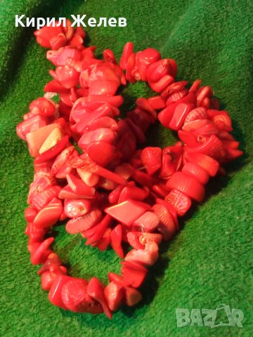 ПРЕКРАСНО СКЪПОЦЕННО ВИНТИДЖ АРТ КОЛИЕ от НАТУРАЛЕН ЧЕРВЕН КОРАЛ БИЖУ РЪЧНА ИЗРАБОТКА 15376, снимка 18 - Колиета, медальони, синджири - 41753198