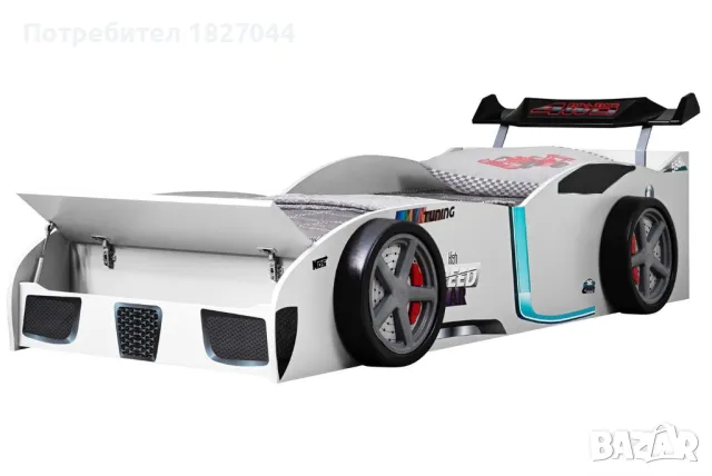 легло кола SPEEDY бяла, снимка 4 - Мебели за детската стая - 49801061