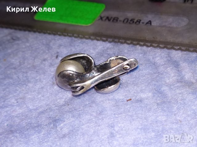 ПЕРЛЕНА АНГЛИЙСКА СРЕБЪРНА ВИНТИДЖ ОБЕЦА СРЕБРО 925 с ЕСТЕСТВЕНА БЯЛА ПЕРЛА ЮВЕЛИРНА ИЗРАБОТКА 38140, снимка 12 - Обеци - 40940700