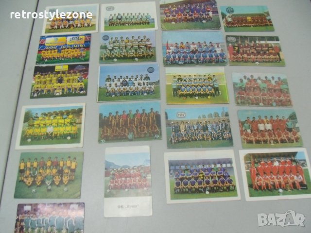 № 7068 лот 21 броя стари календарчета - футболни отбори, снимка 2 - Други ценни предмети - 41499975