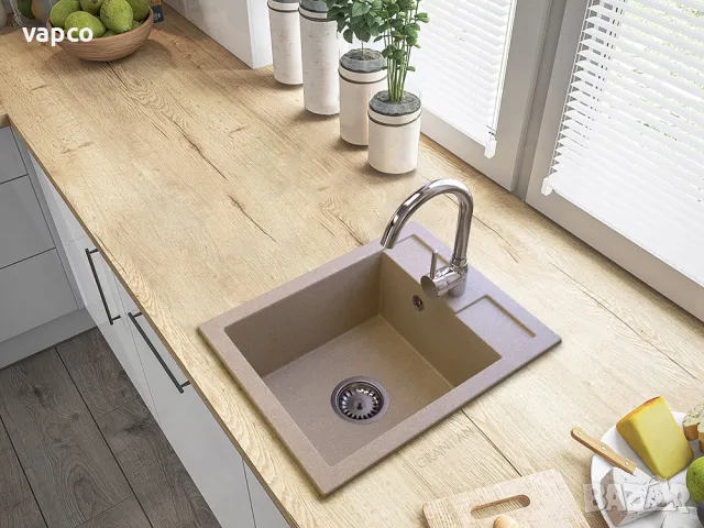 Гранитна мивка Granitan Best 40см, снимка 4 - Мивки - 47597817