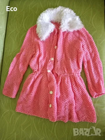 Плетена розова жилетка , снимка 1