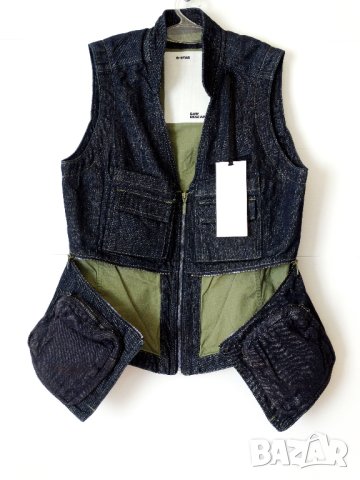Нов G-Star Research by Aitor Throup GSRR HITO WAISTCOAT Color Rinsed Дамски Елек Размер М, снимка 8 - Якета - 42571104