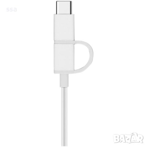 XIAOMI Mi 2in1 кабел USB (А) - micro USB / Type C, 100см - SJV4082TY, снимка 9 - USB кабели - 41364095