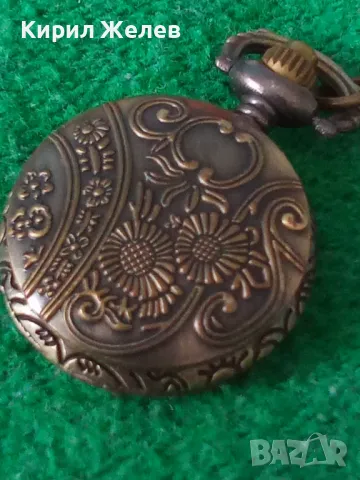 Мини джобен часовник красива орнаментика перфектно състояние 44911, снимка 16 - Джобни - 45382276