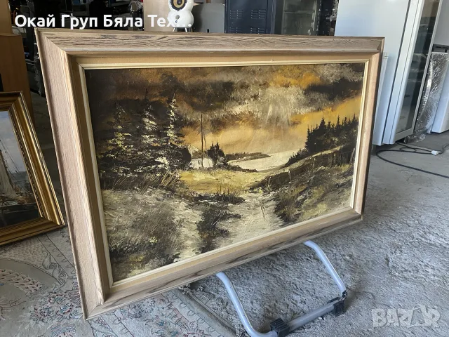 🖼️ ГОЛЯМА ДАТСКА КАРТИНА – ОРИГИНАЛЕН ПЕЙЗАЖ 🇩🇰 – 350 €